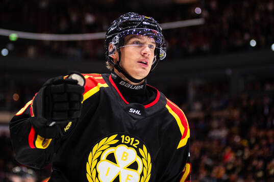 Brynäs Oskar Lindblom jublar