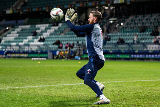 Goalkeeper Viktor Johansson of Sweden
