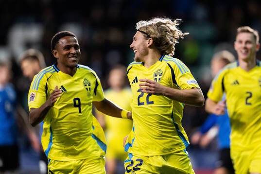 Niclas Eliasson and Sebastian Nanasi of Sweden celebrate
