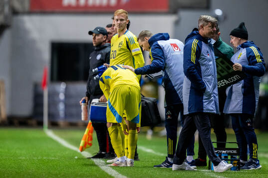 Hugo Bolin, Hugo Larsson and head coach Jon Dahl Tomasson