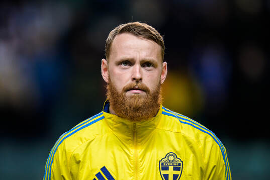 Goalkeeper Viktor Johansson of Sweden