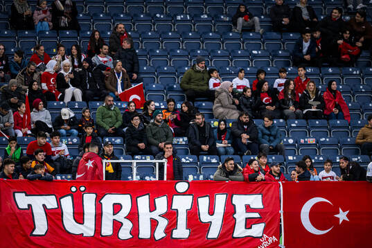 Spectators in the stands
