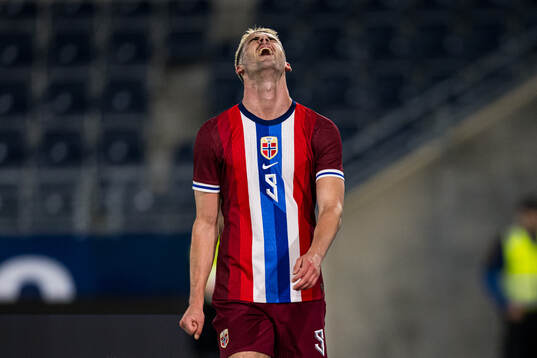 Lasse Nordås of Norway looks dejected