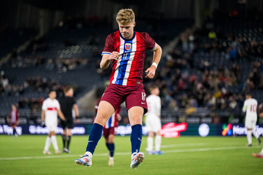 Sindre Walle Egeli of Norway celebrates