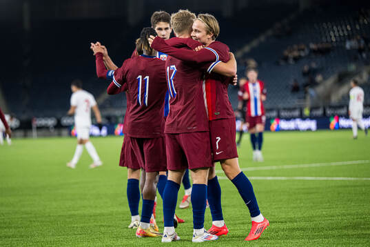Sindre Walle Egeli of Norway celebrates