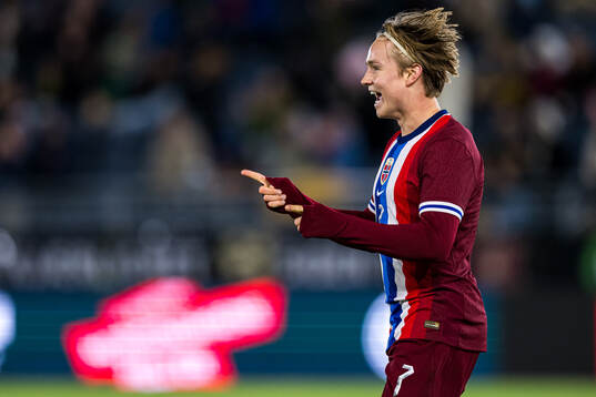 Andreas Schjelderup of Norway celebrates