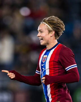 Andreas Schjelderup of Norway celebrates