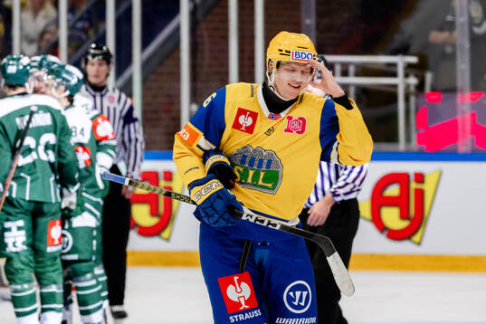 Andreas Dahl of Storhamar looks dejected