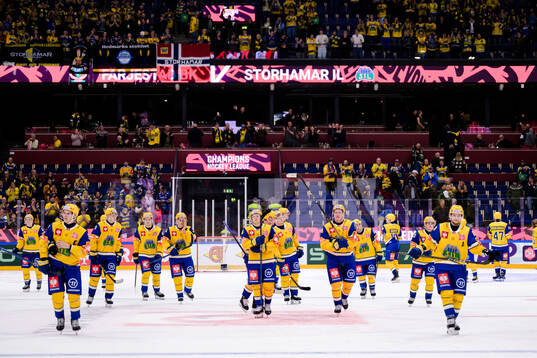Players of Storhamar looks dejected