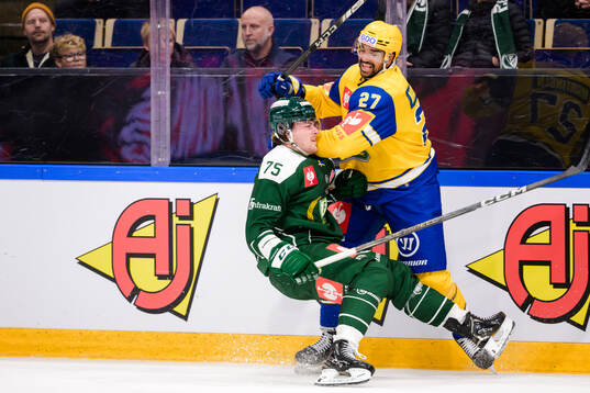 Jeremy Groleau of Färjestad  and Andreas Martinsen of