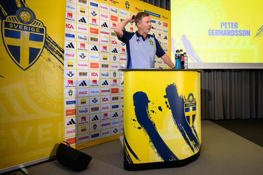 Head coach peter Gerhardsson of the Swedish women's