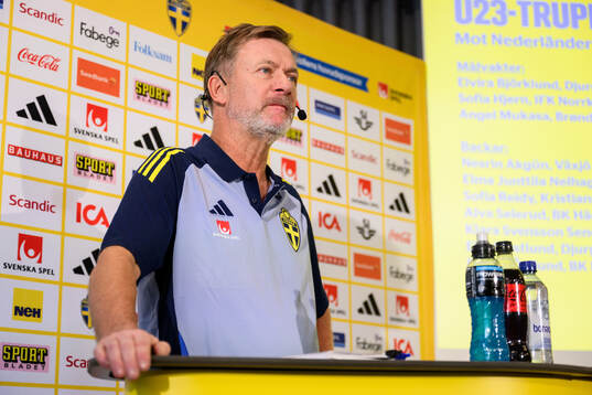 Head coach Peter Gerhardsson of the Swedish women's