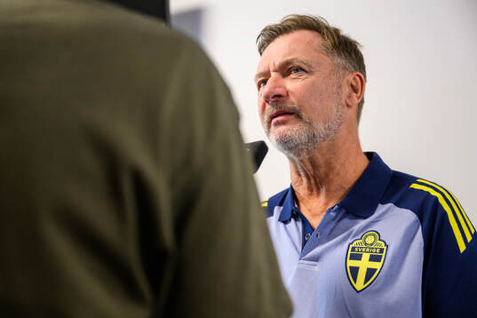 Head coach Peter Gerhardsson of the Swedish women's