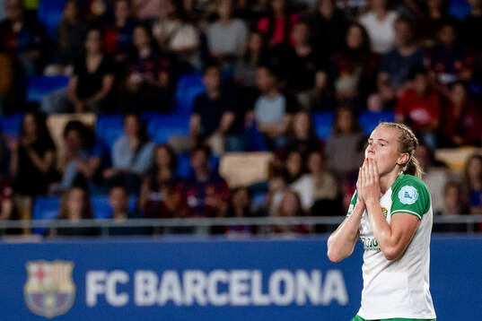 Julie Blakstad of Hammarby looks dejected
