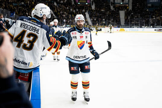 Djurgårdens Ludvig Rensfeldt jublar