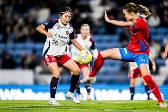FC Rosengårds Mai Kadowaki och Helsingborgs Maja Nilsson