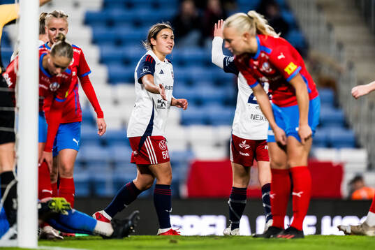 FC Rosengårds Rebecca Maravall jublar