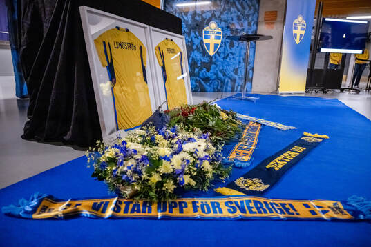 Jerseys with the names of the two victims of the terror