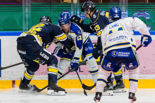 Leksands Kalle Östman och HV71s Måns Lindbäck