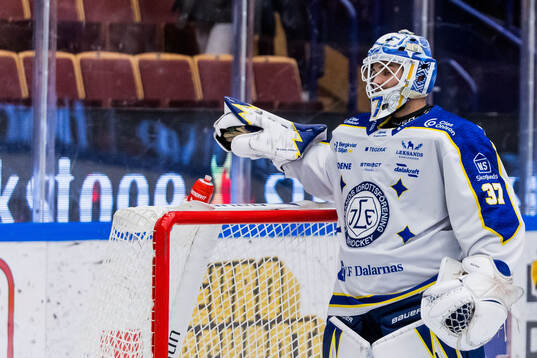 Leksands målvakt Jakob Hellsten deppar