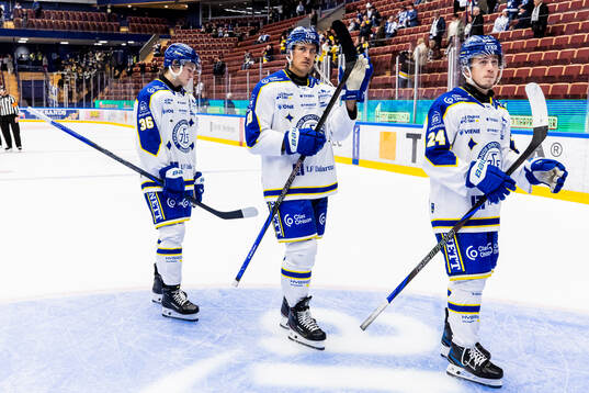 Leksands Hannes Hellberg och Jon Knuts och Arvid Eljas