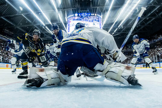 HV71s Mattias Tedenby och Leksands Marek Hrivik