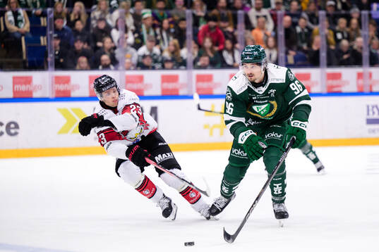 Malmö Redhawks Christoffer Forsberg och Färjestads David