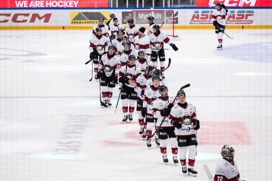 Malmö Redhawks spelare deppar