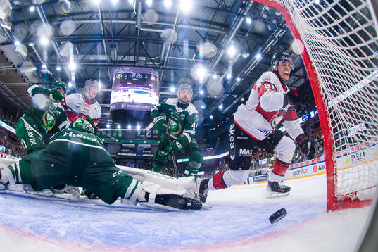 Malmö Redhawks Axel Sundberg jublar