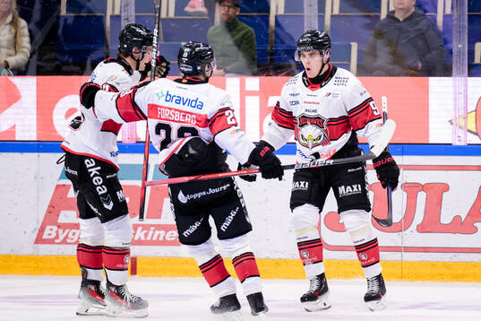Malmö Redhawks Axel Sundberg jublar