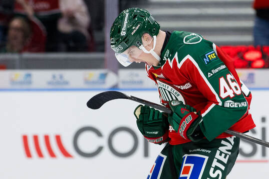 Frölundas Dominik Egli jublar