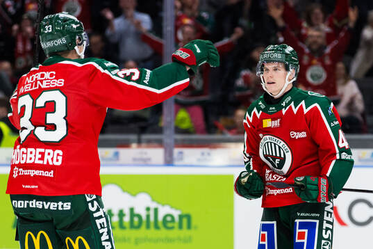 Frölundas Dominik Egli jublar