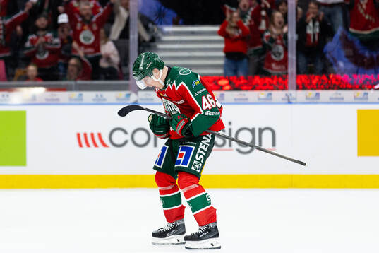 Frölundas Dominik Egli jublar