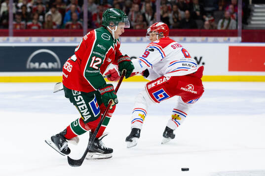 Frölundas Max Friberg och Timrås Didrik Strömberg