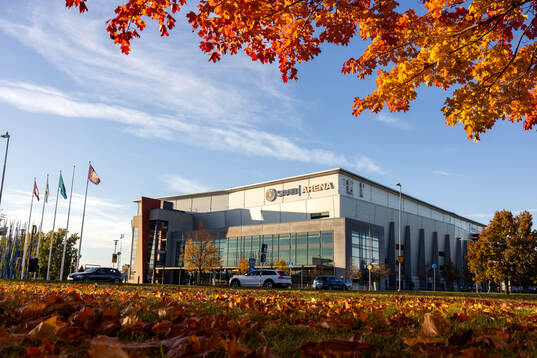 Exteriör vy av Saab Arena
