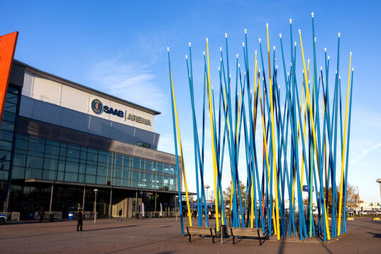 Exteriör vy av Saab Arena