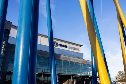 Exteriör vy av Saab Arena