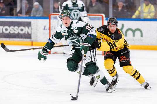 Tingsryds Joel Svensson och Vimmerbys Kevin Wennström