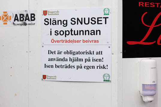 Informationsskylt i Dackehallen