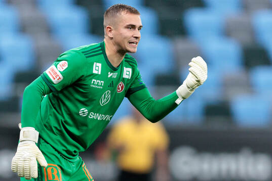 Sandvikens IFs målvakt Felix Jakobsson