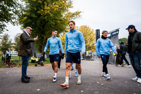 Malmö FFs Lasse Berg Johnsen, Erik Botheim och Jens