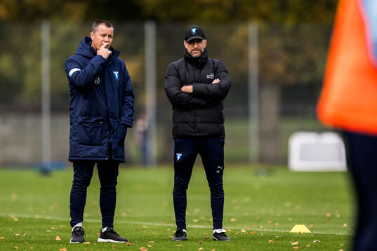 Malmö FFs sportchef Daniel Andersson och tränare Henrik