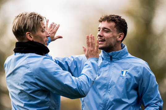 Malmö FFs Jens Stryger Larsen och Colin Rösler
