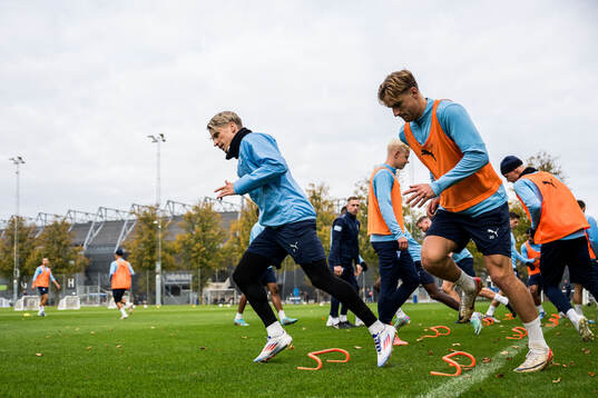 Malmö FFs Jens Stryger Larsen och Erik Botheim