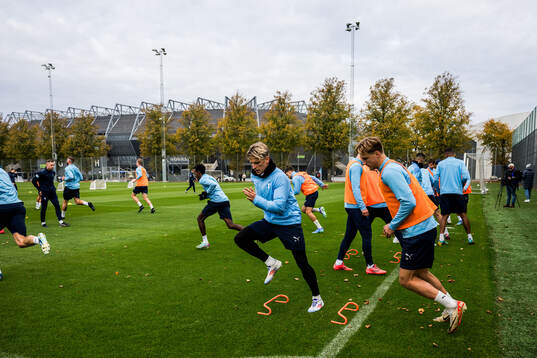 Malmö FFs Jens Stryger Larsen och Erik Botheim