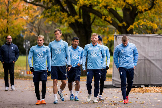 Malmö FFs Oscar Lewicki, Søren Rieks, Adrian Skogmar,