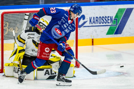 Västerås målvakt Rasmus Korhonen och Oskarshamns Gustaf