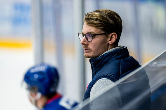 Oskarshamns assisterande tränare Albin Blomqvist