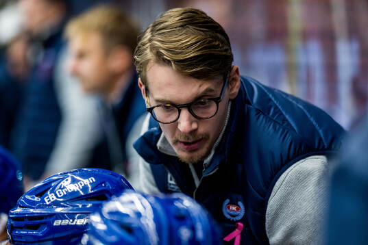 Oskarshamns assisterande tränare Albin Blomqvist