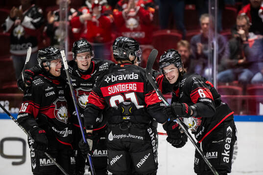 Malmö Redhawks Dominik Badinka jublar